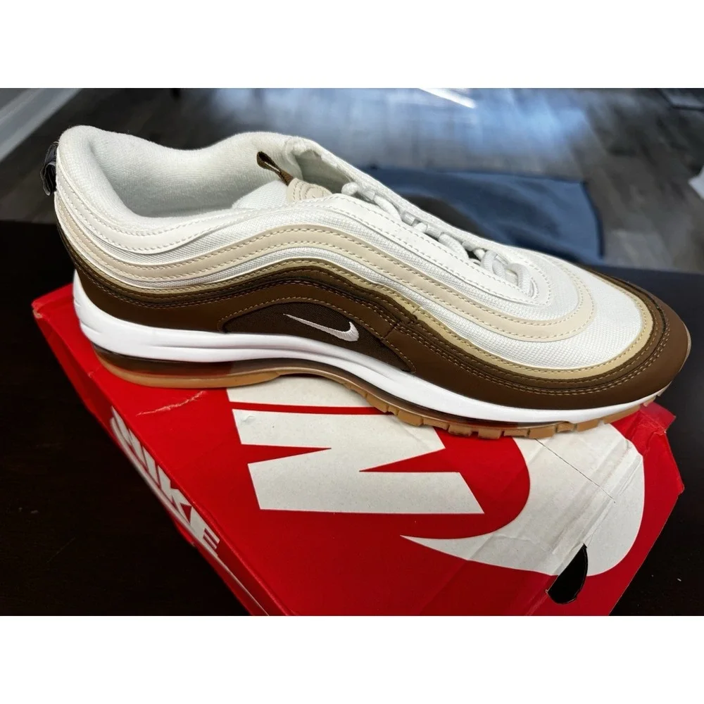 Nike Air Max 97 Premium DQ8966-200 Medium Brown Muslin Men's 12.5 NIB - firm